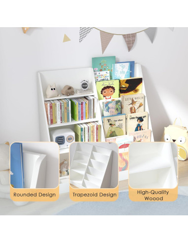 Estantería de Libros y Organizador de Juguetes FUCIHOMA 4 Niveles
