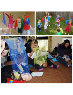 Bufandas de Baile para Niños 12 Pcs 61x61 cm Lolakee 2