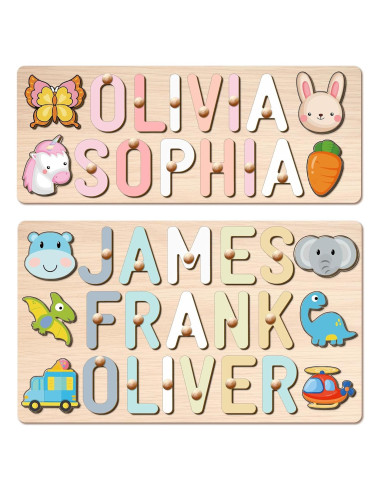 Rompecabezas de Nombres Personalizado de Madera AZUFEMOS 109cm