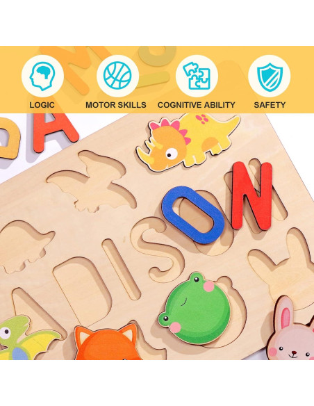 Rompecabezas de Nombres Personalizado de Madera AZUFEMOS 109cm