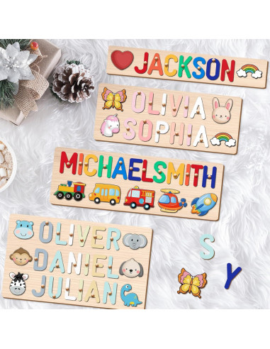 Rompecabezas de Nombres Personalizado de Madera AZUFEMOS 109cm