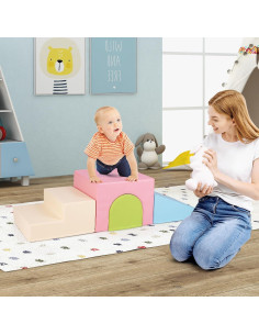 Set de Juego de Escalada HONEY JOY 4 Piezas Rosa para Niños 2