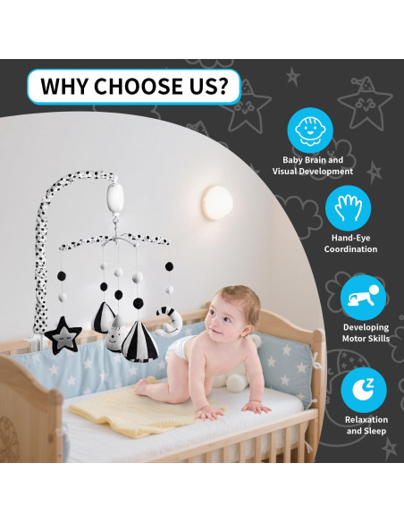 Móvil Musical para Cuna FEISIKE con 35 Canciones y 3 Modos