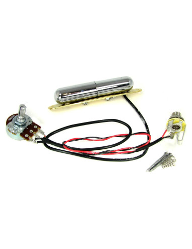 Arnés de Pastilla Bobina Simple Cromado con Control de Volumen