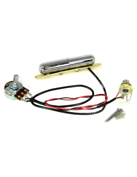 Arnés de Pastilla Bobina Simple Cromado con Control de Volumen