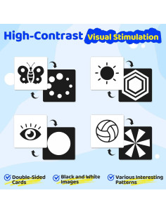 Juguetes de Alto Contraste AJsupojouet para Bebés 0-6 Meses 2