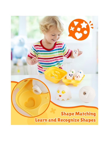 Juguetes Sensoriales CPSYUB Huevos de Clasificación 6 PCS