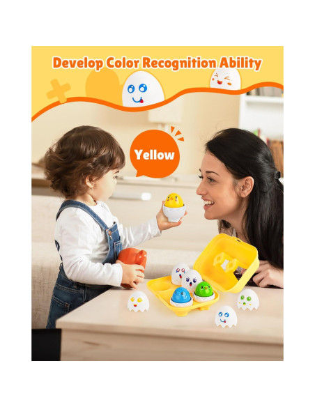 Juguetes Sensoriales CPSYUB Huevos de Clasificación 6 PCS