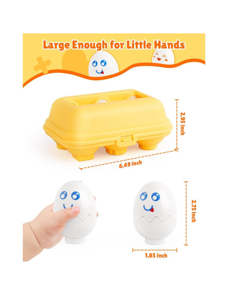 Juguetes Sensoriales CPSYUB Huevos de Clasificación 6 PCS