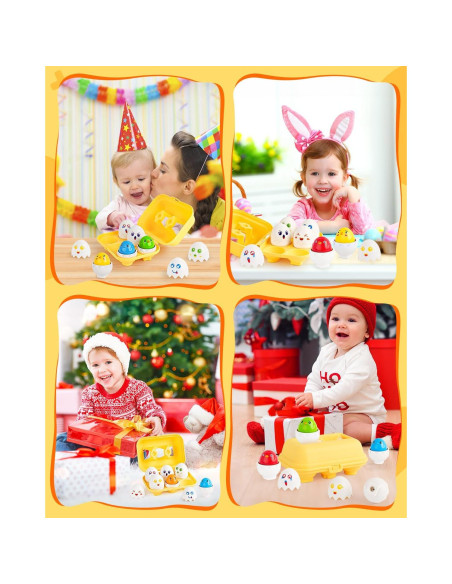 Juguetes Sensoriales CPSYUB Huevos de Clasificación 6 PCS