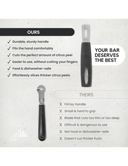 Cuchillo de Canal A Bar Above Acero Inoxidable Premium 2.54cm