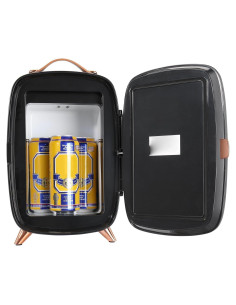 Mini Nevera Genérica 6L con Luz LED y Espejo HD - Negro