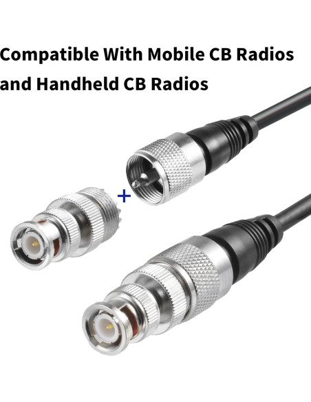 Antena CB de Base Magnética Eifagur 27MHz 33cm con Adaptador