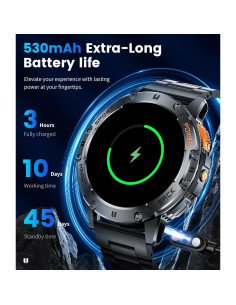 Reloj Inteligente Militar LIGE EF5 Pro 1.43" AMOLED IP68 2