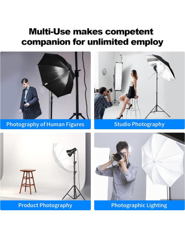 Kit de Iluminación Fotográfica Soonpho con Paraguas 109cm