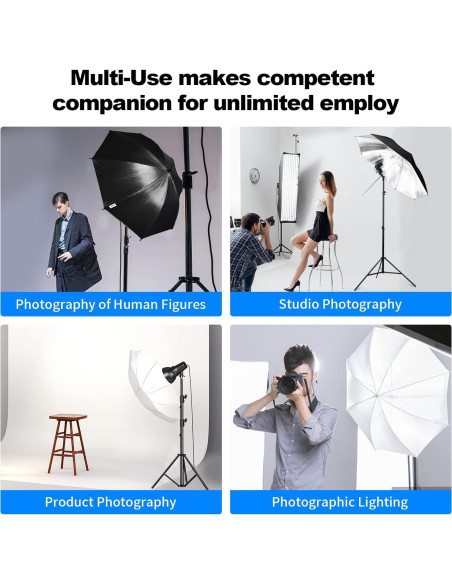 Kit de Iluminación Fotográfica Soonpho con Paraguas 109cm Kit de Iluminación Fotográfica Soonpho con Paraguas 109cm
