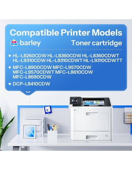 Cartucho de Tóner Super Alta Capacidad Barley TN436 - 4 Paquete