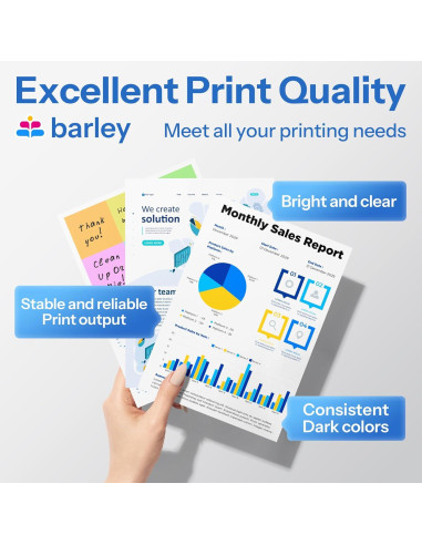 Cartucho de Tóner Super Alta Capacidad Barley TN436 - 4 Paquete