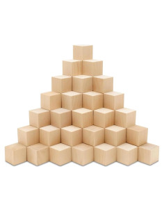 Cubos de Madera Sin Terminar 3.81 cm Woodpeckers - Paquete de 24