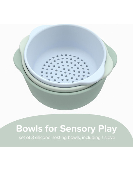 Juego de Cuencos de Silicona Apilables Inspire My Play Verde Juego de Cuencos de Silicona Apilables Inspire My Play Verde