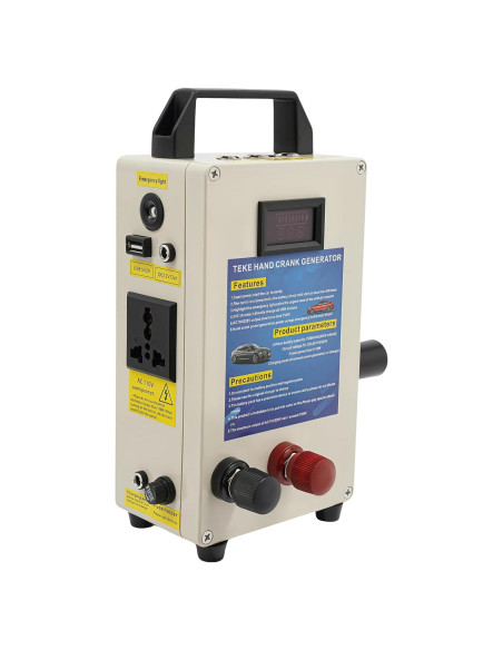 Generador de Manivela Dfmyhked 15600mAh 150W Emergencia Beige