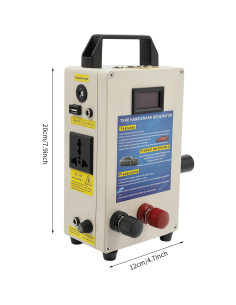 Generador de Manivela Dfmyhked 15600mAh 150W Emergencia Beige 2