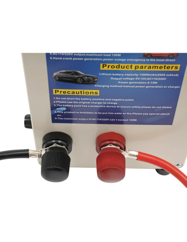 Generador de Manivela Dfmyhked 15600mAh 150W Emergencia Beige