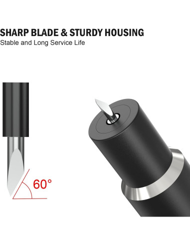 Cuchilla de Punta Profunda Likart con Carcasa para Corte 1.5mm