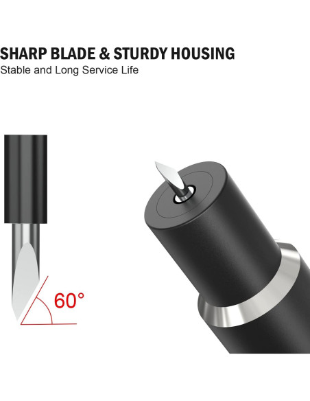 Cuchilla de Punta Profunda Likart con Carcasa para Corte 1.5mm