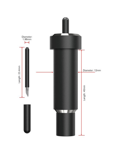 Cuchilla de Punta Profunda Likart con Carcasa para Corte 1.5mm