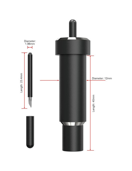 Cuchilla de Punta Profunda Likart con Carcasa para Corte 1.5mm