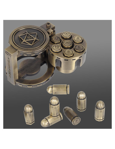 Conjunto de Dados Poliedricos CZYY 7 en Forma de Bala Bronce