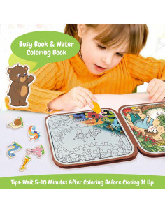 Libro Ocupado Montessori ZhaoJum para Niños 1-5 Años con Bolsa DIY 2