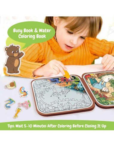 Libro Ocupado Montessori ZhaoJum para Niños 1-5 Años con Bolsa DIY