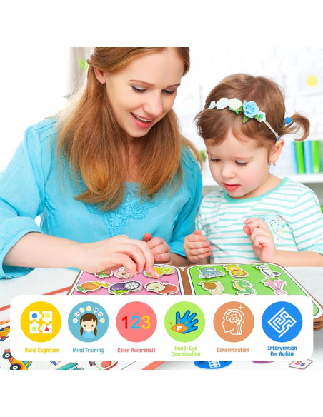 Libro Ocupado Montessori ZhaoJum para Niños 1-5 Años con Bolsa DIY