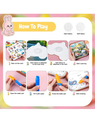 Libro Ocupado Montessori ZhaoJum para Niños 1-5 Años con Bolsa DIY