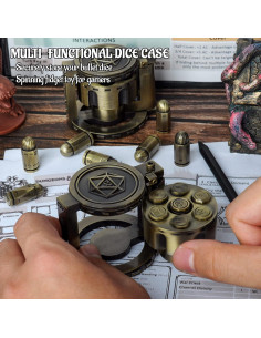 Conjunto de Dados Poliedricos CZYY 7 en Forma de Bala Bronce 2