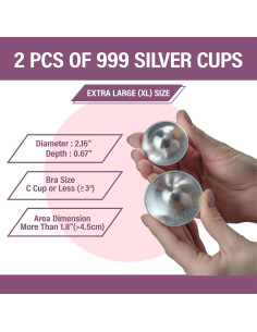 Copas de Lactancia de Plata 999 FIOREN - Protectores de Pezón 2