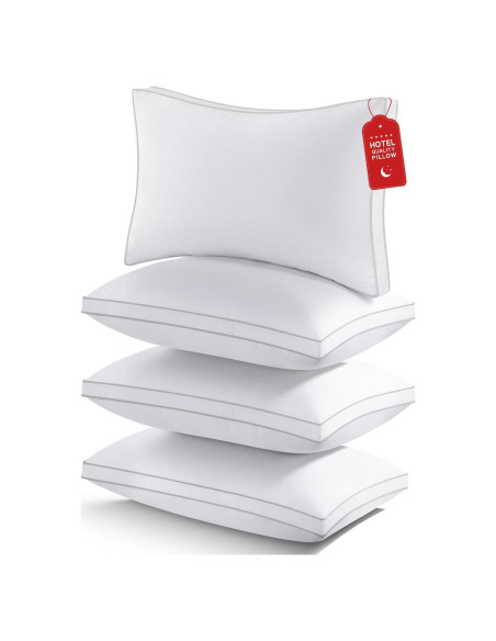 Juego de 4 Almohadas Queen ROUMEA Suave y Lavables