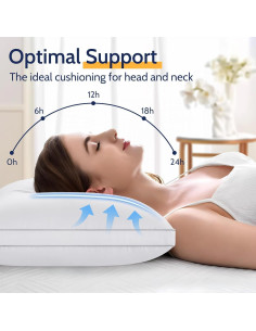 Juego de 4 Almohadas Queen ROUMEA Suave y Lavables 2