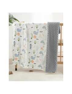 Manta para Bebés usbettas 76x102cm Suave Algodón Polar Ballena