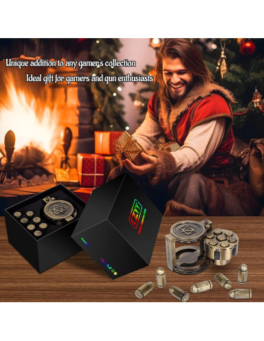 Conjunto de Dados Poliedricos CZYY 7 en Forma de Bala Bronce