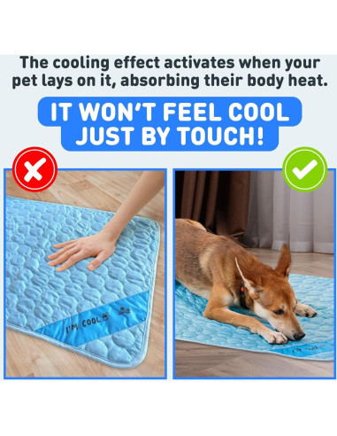 Manta Refrigerante para Perro Inspector Tail Azul 100 x 69 cm