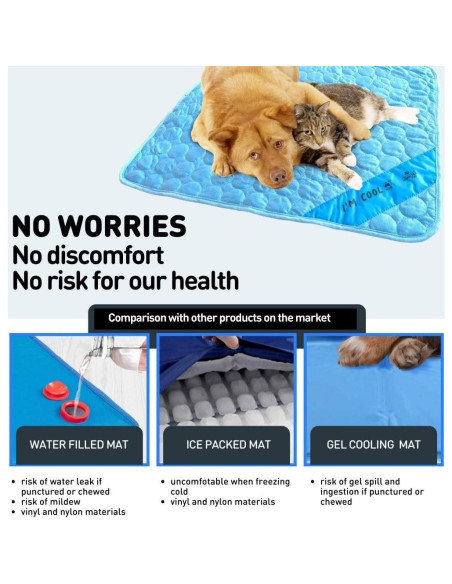 Manta Refrigerante para Perro Inspector Tail Azul 100 x 69 cm