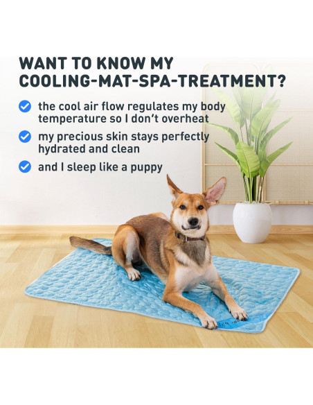 Manta Refrigerante para Perro Inspector Tail Azul 100 x 69 cm