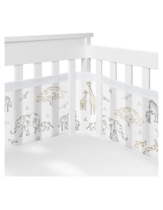 Protector de Cuna de Malla Sweet Jojo Designs Serengeti 2 Piezas