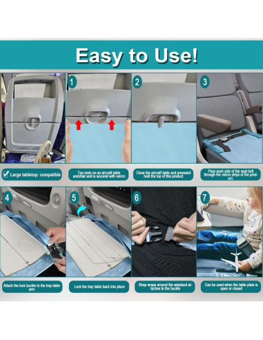 Cama de avión para niños Jaxbo 2025, reposapiés portátil 0.39kg