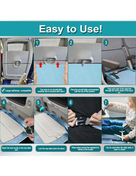 Cama de avión para niños Jaxbo 2025, reposapiés portátil 0.39kg