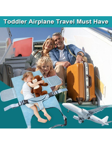 Cama de avión para niños Jaxbo 2025, reposapiés portátil 0.39kg