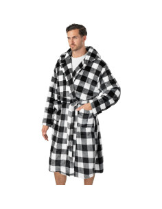 Bata de Baño para Hombre Pavilia con Capucha y Forro Suave 2